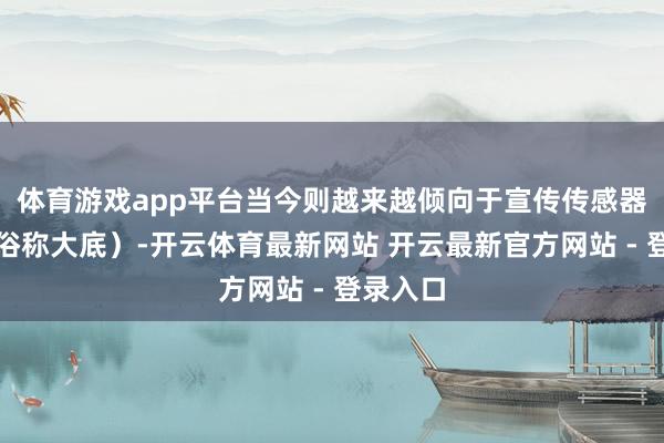 体育游戏app平台当今则越来越倾向于宣传传感器面积（俗称大底）-开云体育最新网站 开云最新官方网站 - 登录入口