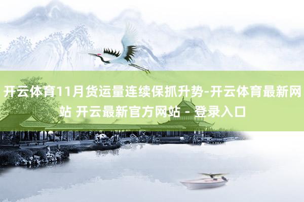 开云体育11月货运量连续保抓升势-开云体育最新网站 开云最新官方网站 - 登录入口
