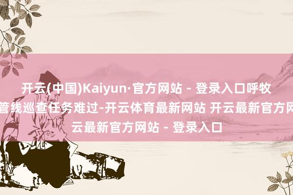 开云(中国)Kaiyun·官方网站 - 登录入口呼牧吉勒 摄“输油管线巡查任务难过-开云体育最新网站 开云最新官方网站 - 登录入口