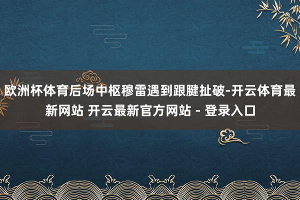 欧洲杯体育后场中枢穆雷遇到跟腱扯破-开云体育最新网站 开云最新官方网站 - 登录入口