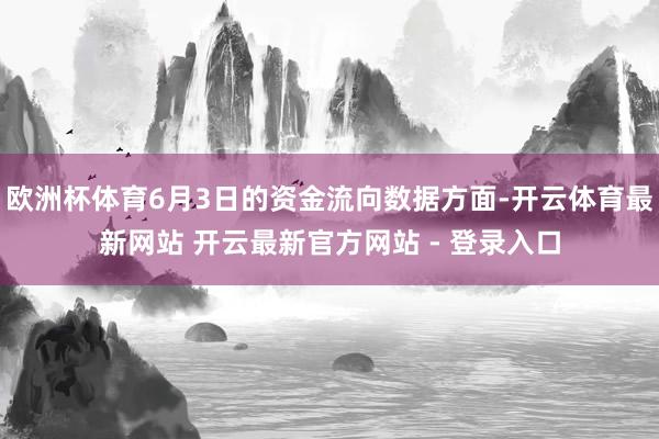 欧洲杯体育6月3日的资金流向数据方面-开云体育最新网站 开云最新官方网站 - 登录入口