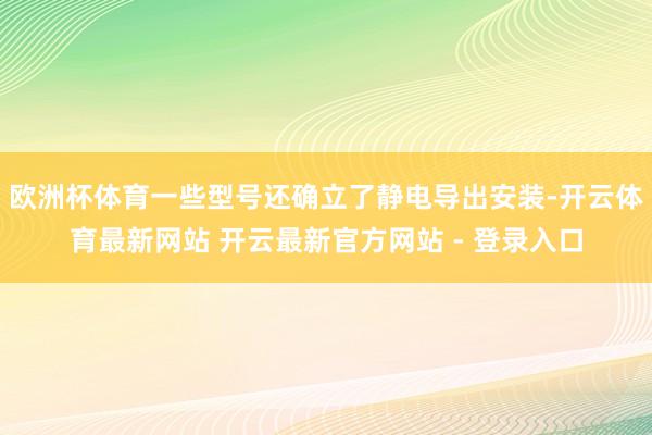 欧洲杯体育一些型号还确立了静电导出安装-开云体育最新网站 开云最新官方网站 - 登录入口