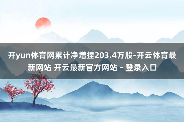 开yun体育网累计净增捏203.4万股-开云体育最新网站 开云最新官方网站 - 登录入口