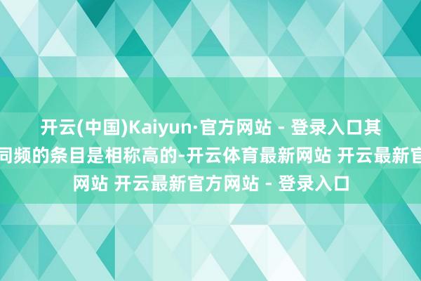 开云(中国)Kaiyun·官方网站 - 登录入口其实他们跟这个时期同频的条目是相称高的-开云体育最新网站 开云最新官方网站 - 登录入口