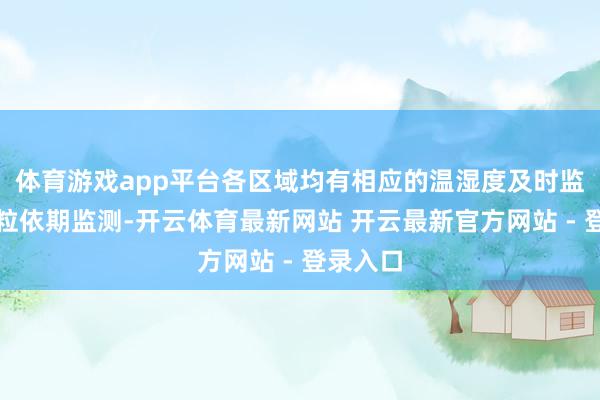 体育游戏app平台各区域均有相应的温湿度及时监测和颗粒依期监测-开云体育最新网站 开云最新官方网站 - 登录入口