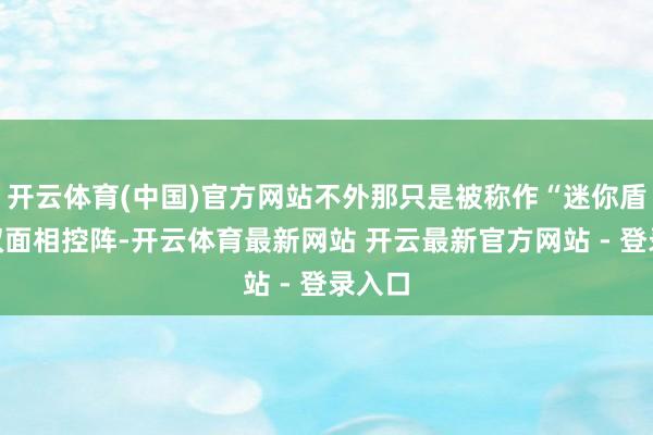 开云体育(中国)官方网站不外那只是被称作“迷你盾”的双面相控阵-开云体育最新网站 开云最新官方网站 - 登录入口