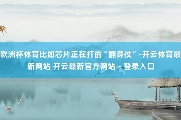 欧洲杯体育比如芯片正在打的“翻身仗”-开云体育最新网站 开云最新官方网站 - 登录入口