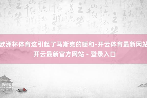 欧洲杯体育这引起了马斯克的暖和-开云体育最新网站 开云最新官方网站 - 登录入口