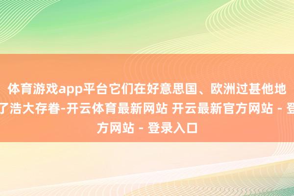 体育游戏app平台它们在好意思国、欧洲过甚他地区得到了浩大存眷-开云体育最新网站 开云最新官方网站 - 登录入口