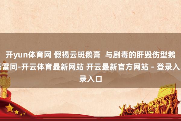 开yun体育网 假褐云斑鹅膏  与剧毒的肝毁伤型鹅膏雷同-开云体育最新网站 开云最新官方网站 - 登录入口